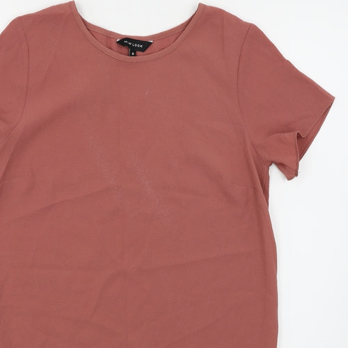 New Look Womens Pink   Basic Blouse Size 8