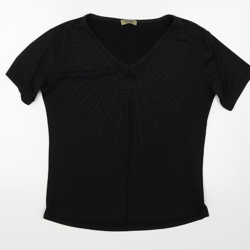 Etien Womens Black   Basic Blouse Size L