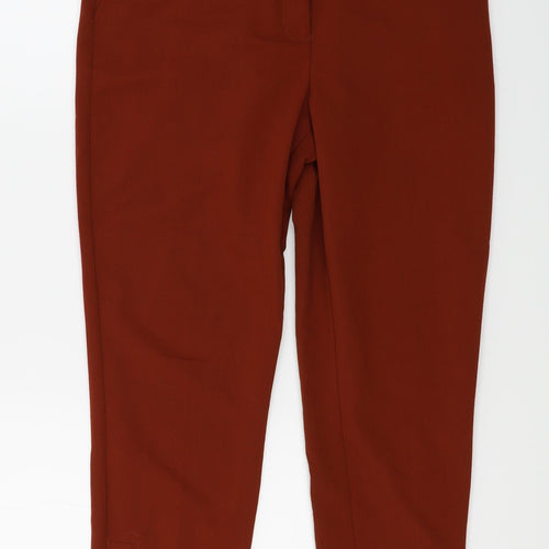 F&F Womens Brown   Dress Pants Trousers Size 10 L25 in
