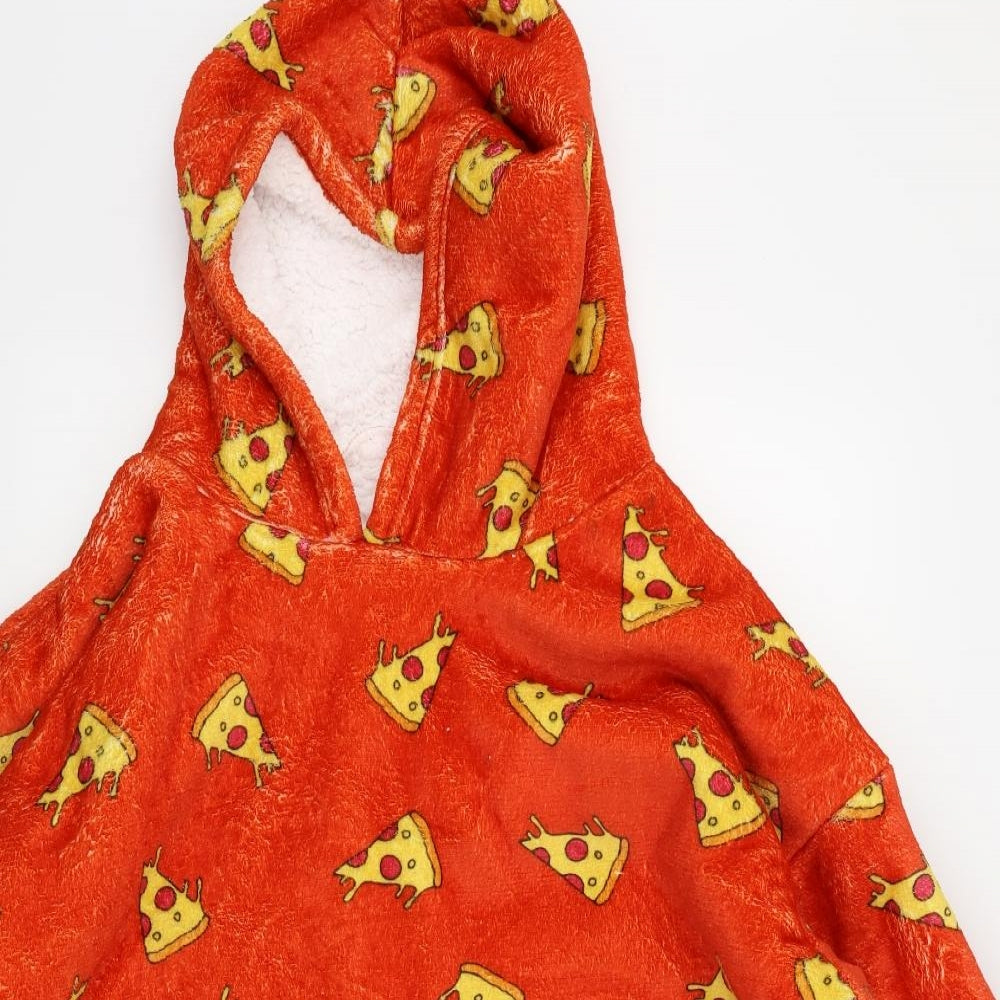 Free Womens Red Polka Dot  Top Robe Size M  - Hooded Blanket