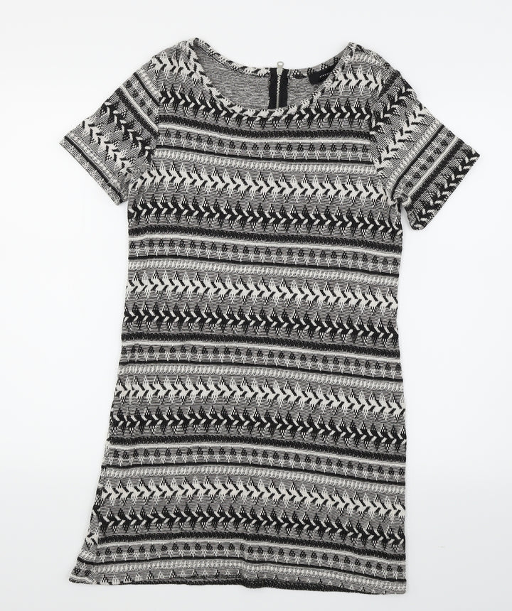 Atmosphere Womens Black Striped Bodycon Size 10