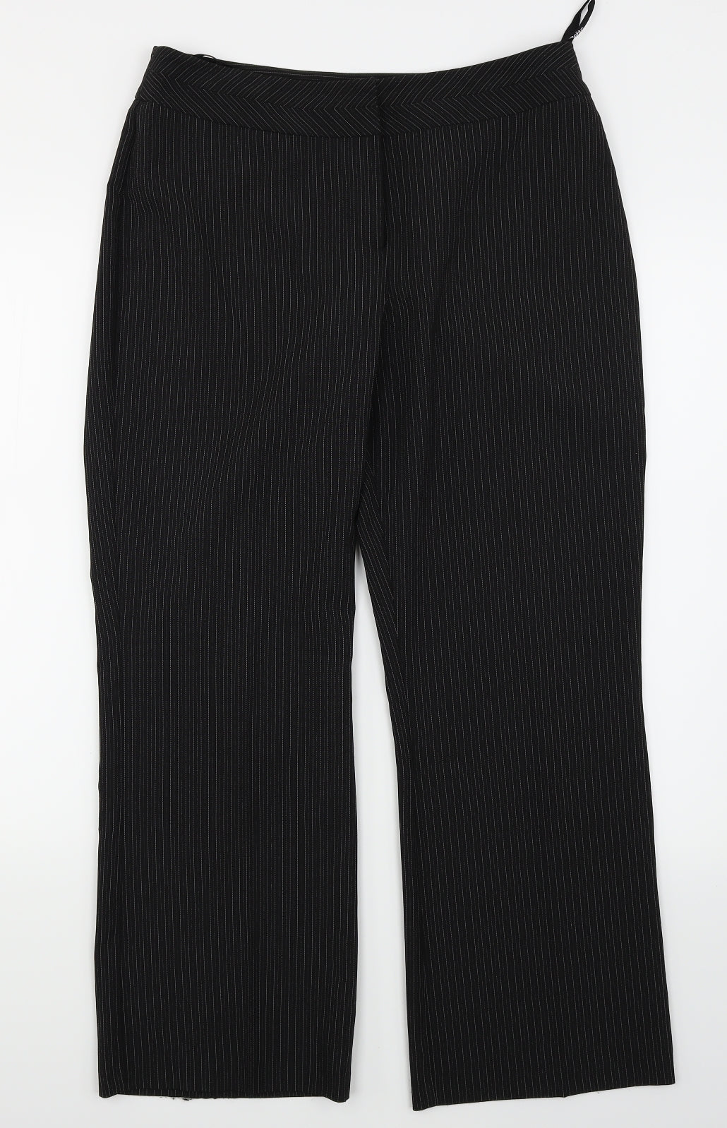 BHS Womens Black Striped  Trousers  Size 12 L26 in