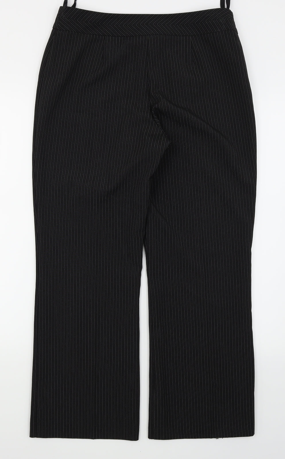 BHS Womens Black Striped  Trousers  Size 12 L26 in