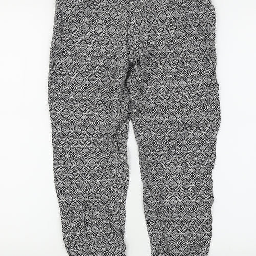 Primark Girls Black Argyle/Diamond  Harem Trousers Size 12-13 Years