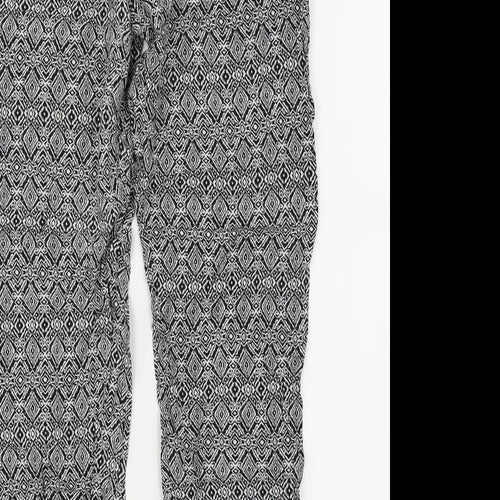 Primark Girls Black Argyle/Diamond  Harem Trousers Size 12-13 Years