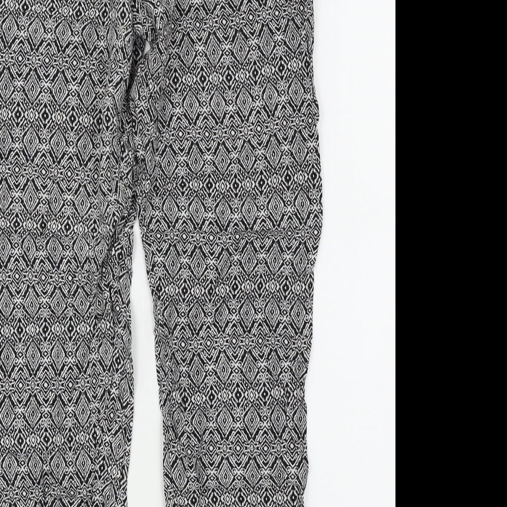Primark Girls Black Argyle/Diamond  Harem Trousers Size 12-13 Years