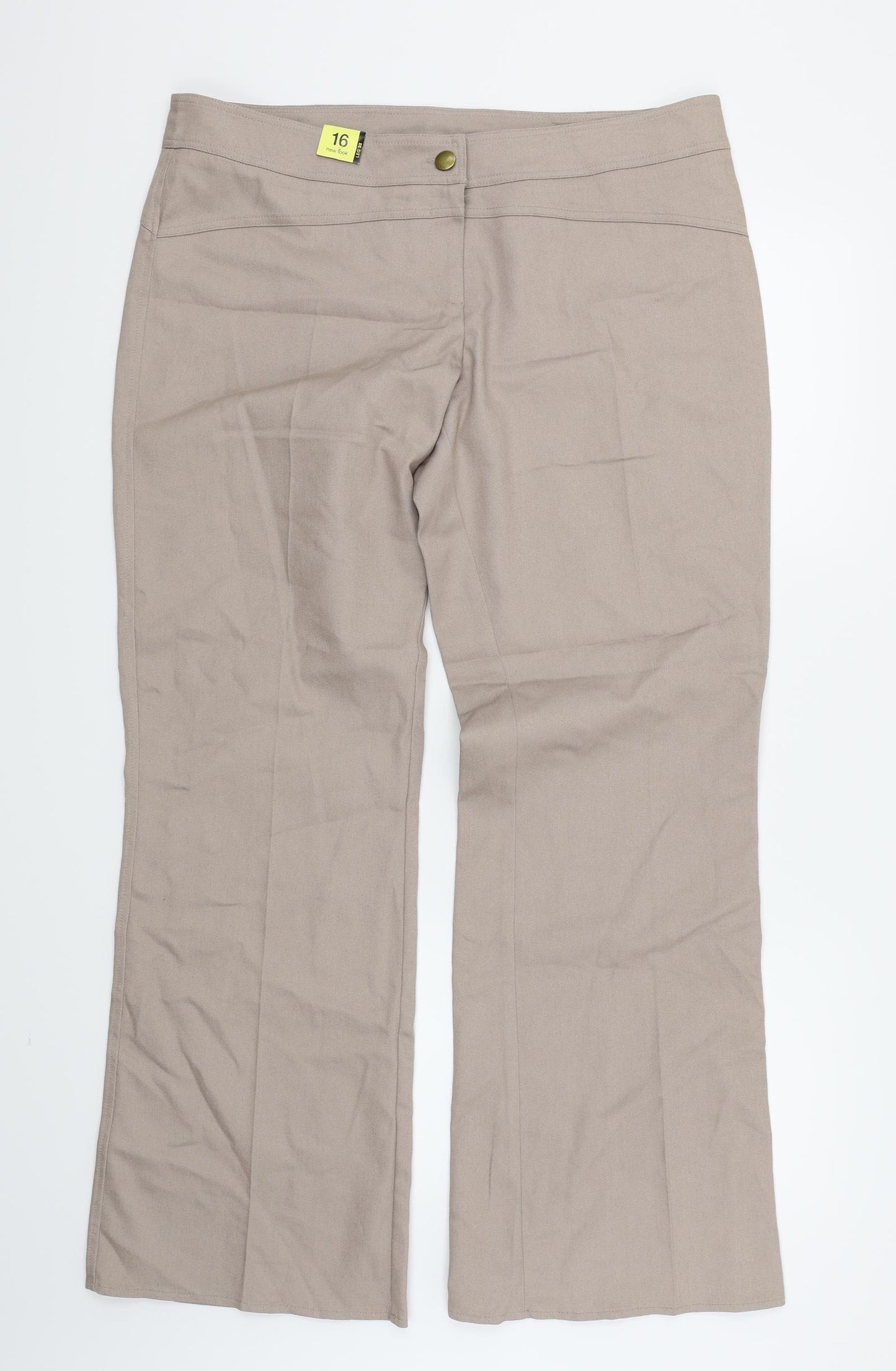 New Look Womens Beige   Trousers  Size 16 L32 in