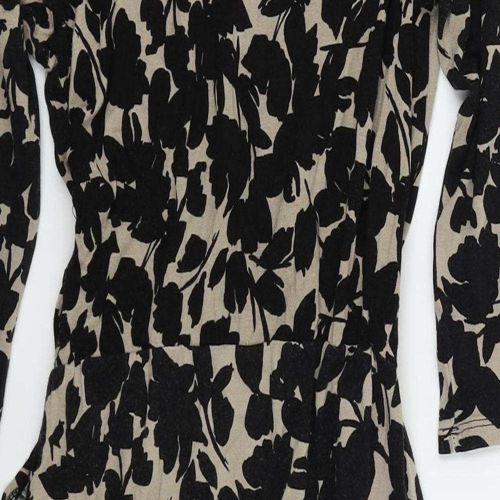 Atmosphere Womens Brown Floral  Wrap Dress  Size 10