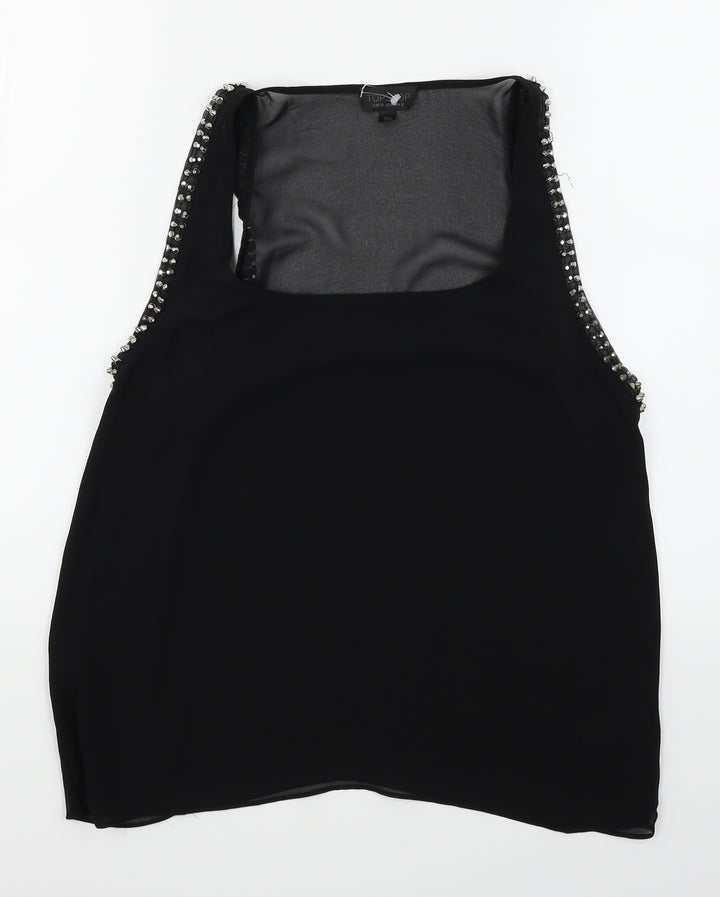 Topshop Womens Black   Basic T-Shirt Size 12