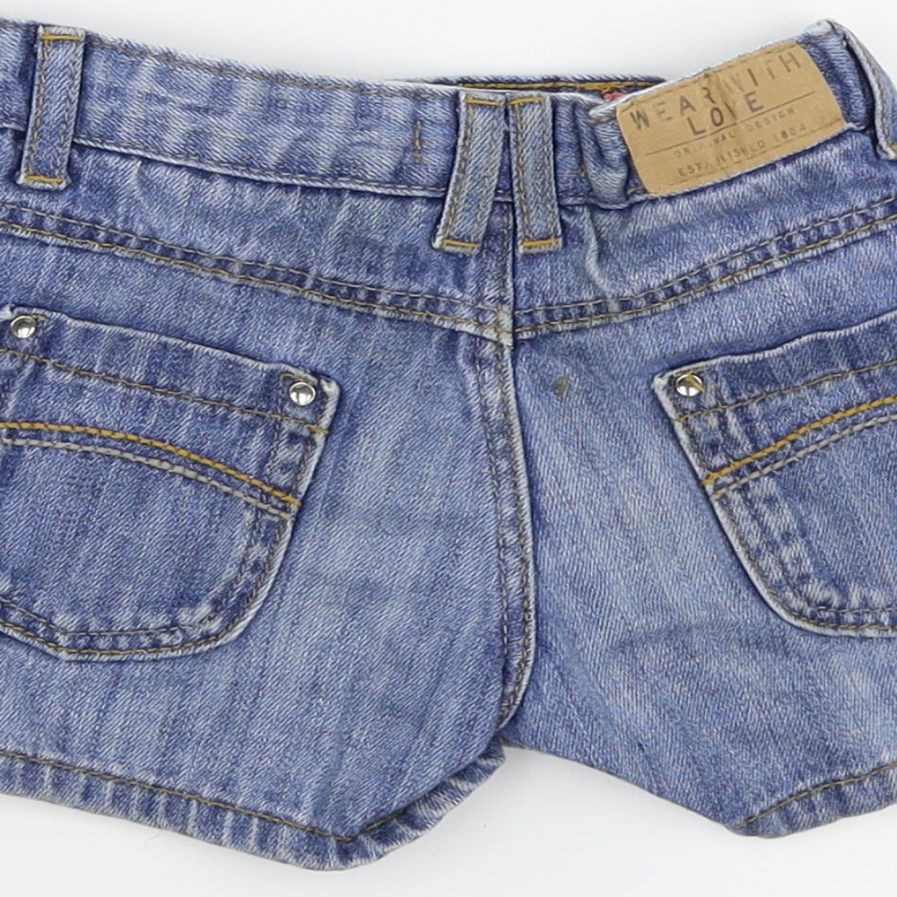 Indigo Girls Blue  Denim Hot Pants Shorts Size 3-4 Years