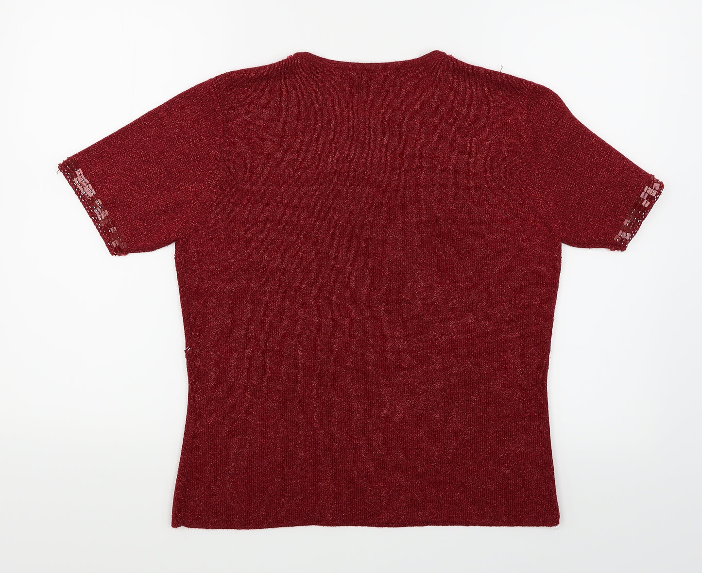 Berkerlex Womens Red   Basic T-Shirt Size 14