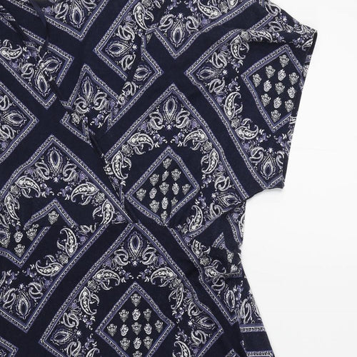 Collection Womens Blue Argyle/Diamond  Skater Dress  Size 10