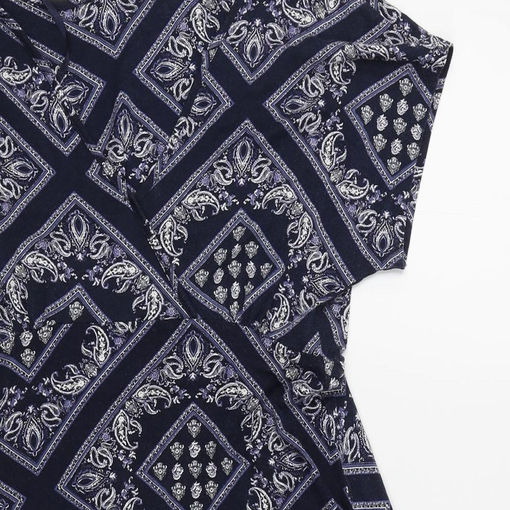 Collection Womens Blue Argyle/Diamond  Skater Dress  Size 10