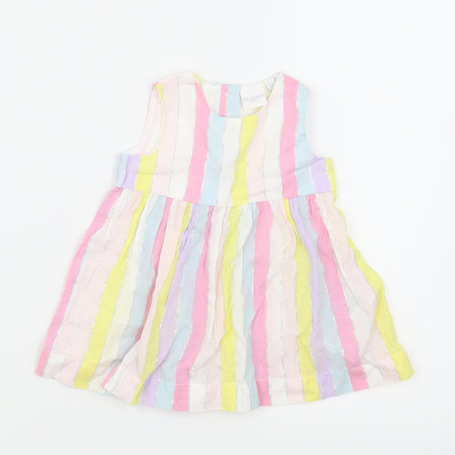 Bluezoo Girls Pink Striped  Trapeze & Swing  Size 0-3 Months