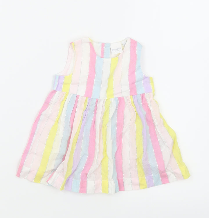 Bluezoo Girls Pink Striped  Trapeze & Swing  Size 0-3 Months