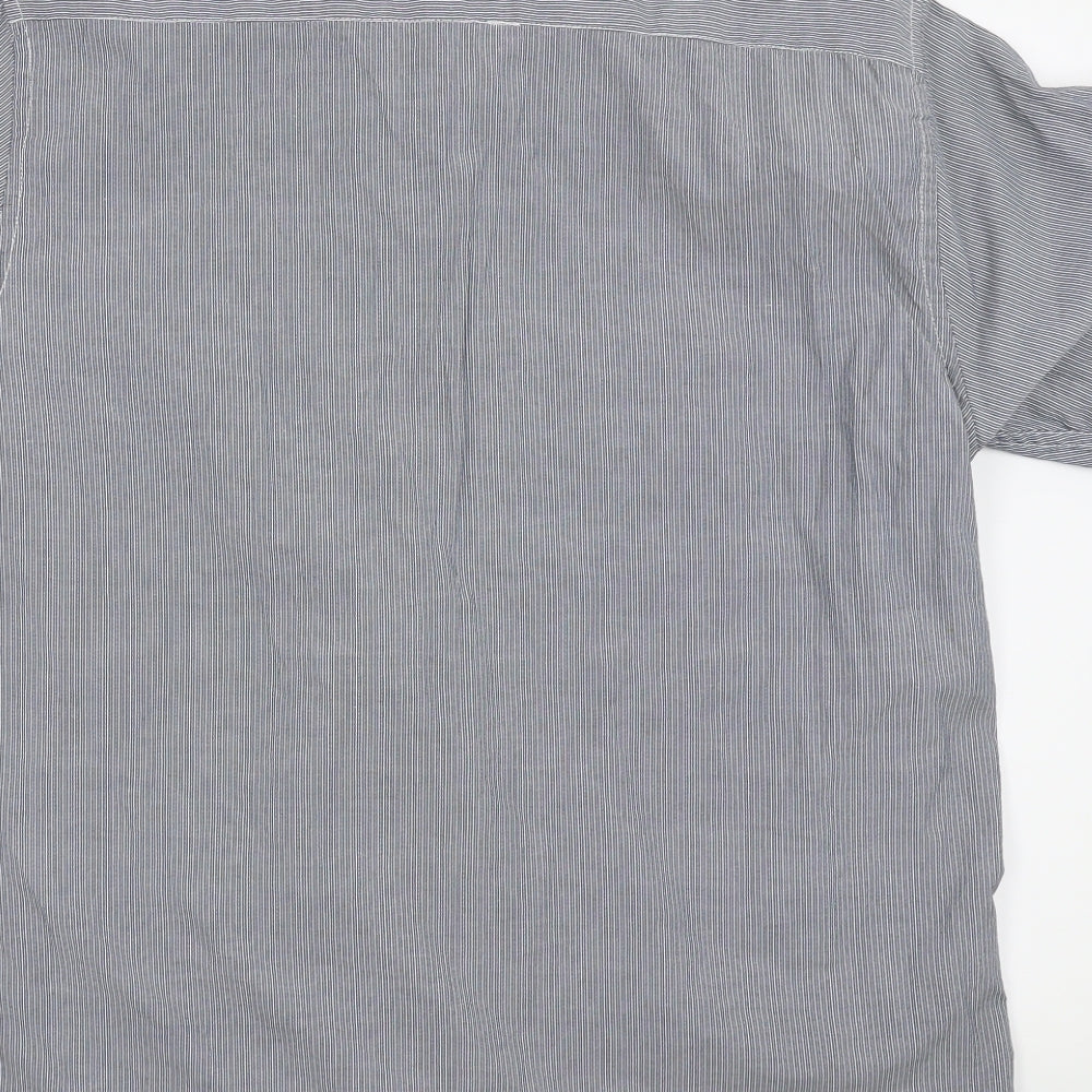 le cooper Mens Grey Striped   Button-Up Size XL