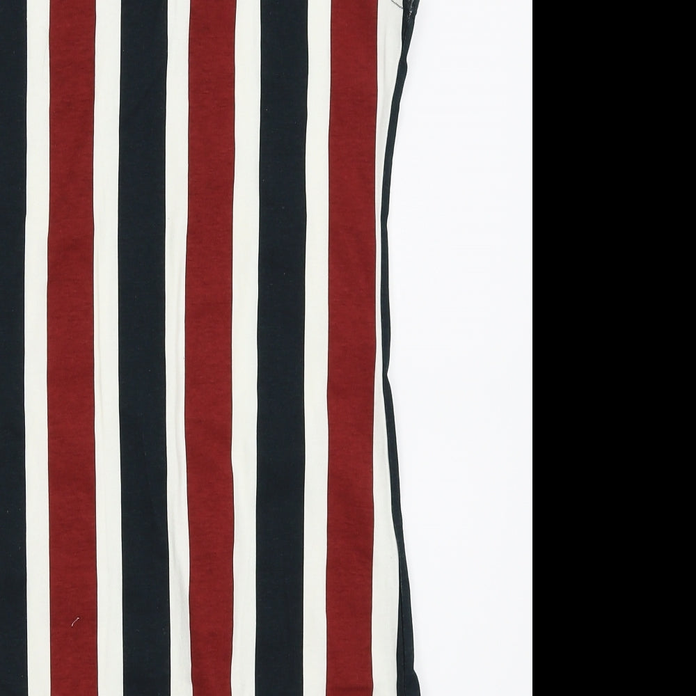 top man Mens Multicoloured Striped   T-Shirt Size L  - one-piece