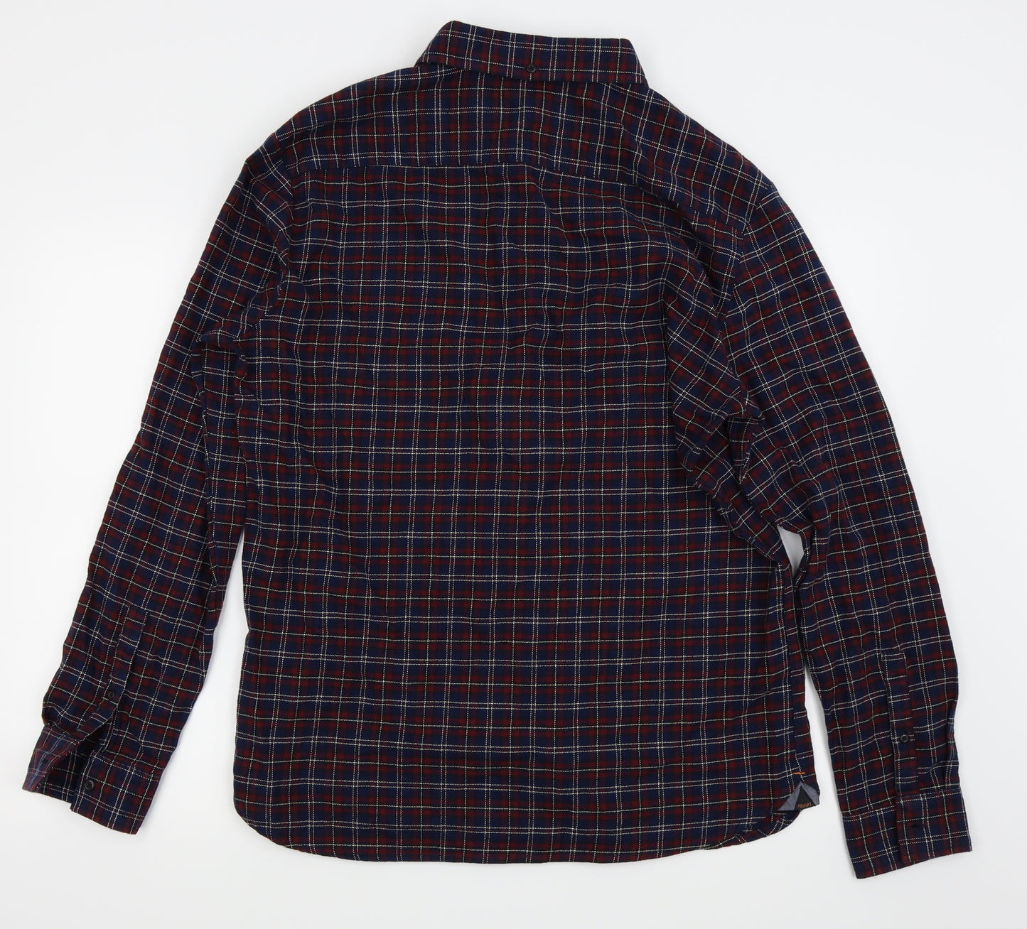 adapt Mens Blue Check   Button-Up Size L