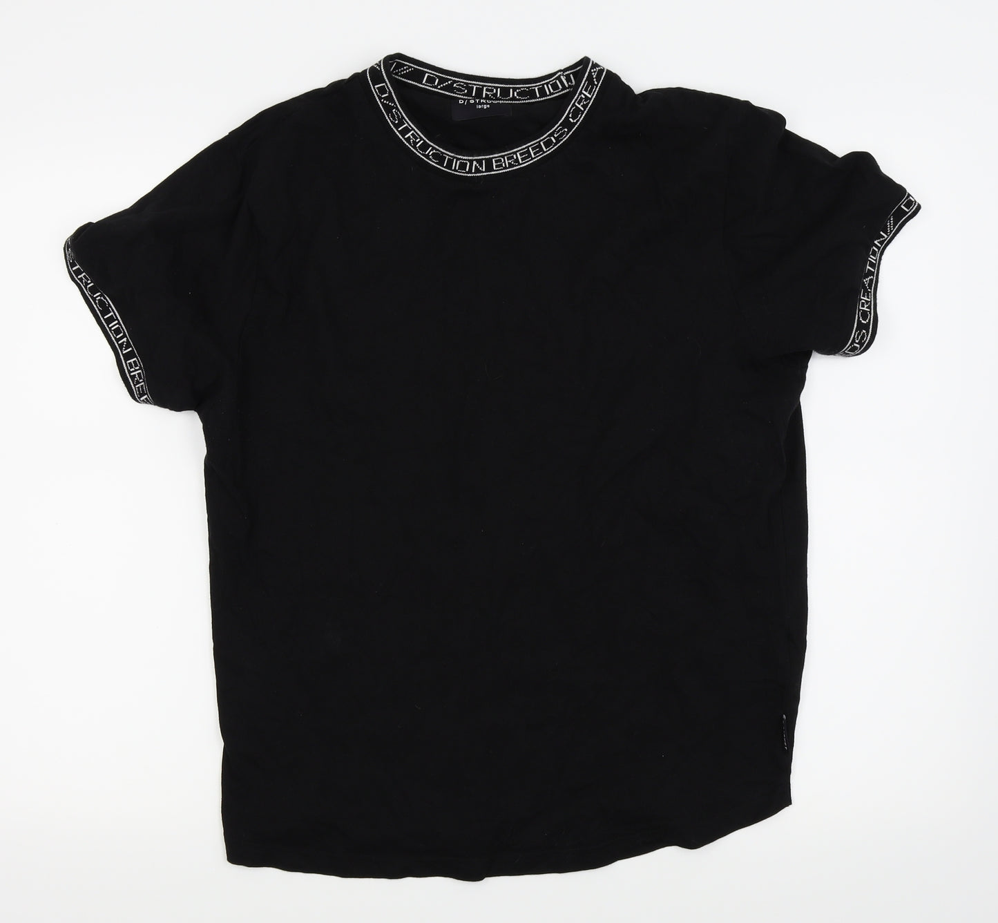 D/struct Mens Black    T-Shirt Size L