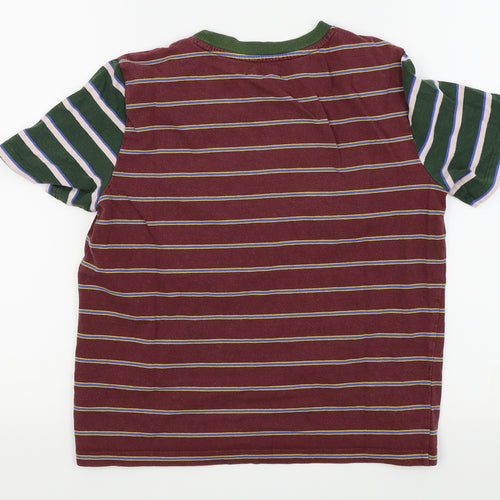 BDG Mens Red Striped   T-Shirt Size S