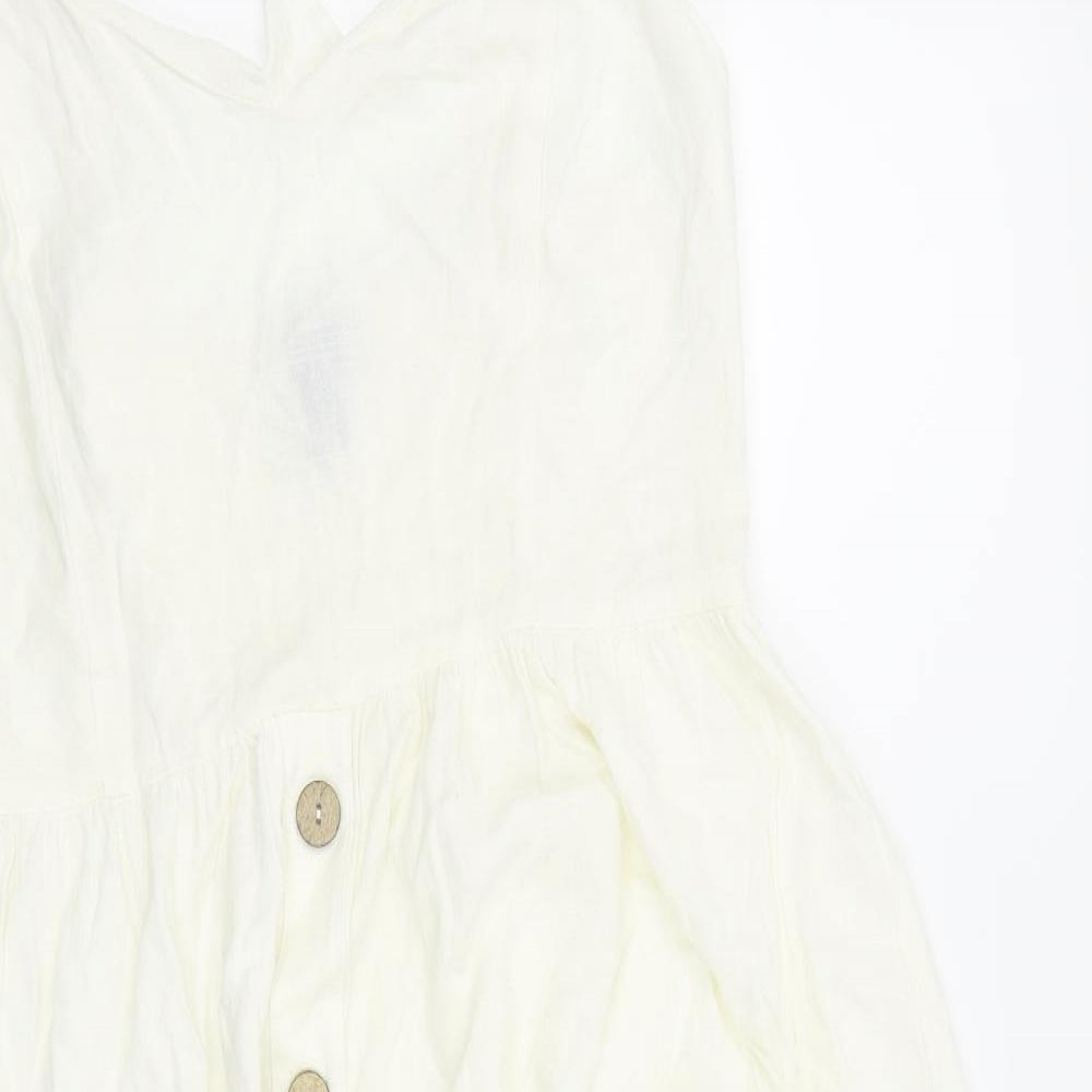 New Look Womens White   Fit & Flare  Size 14