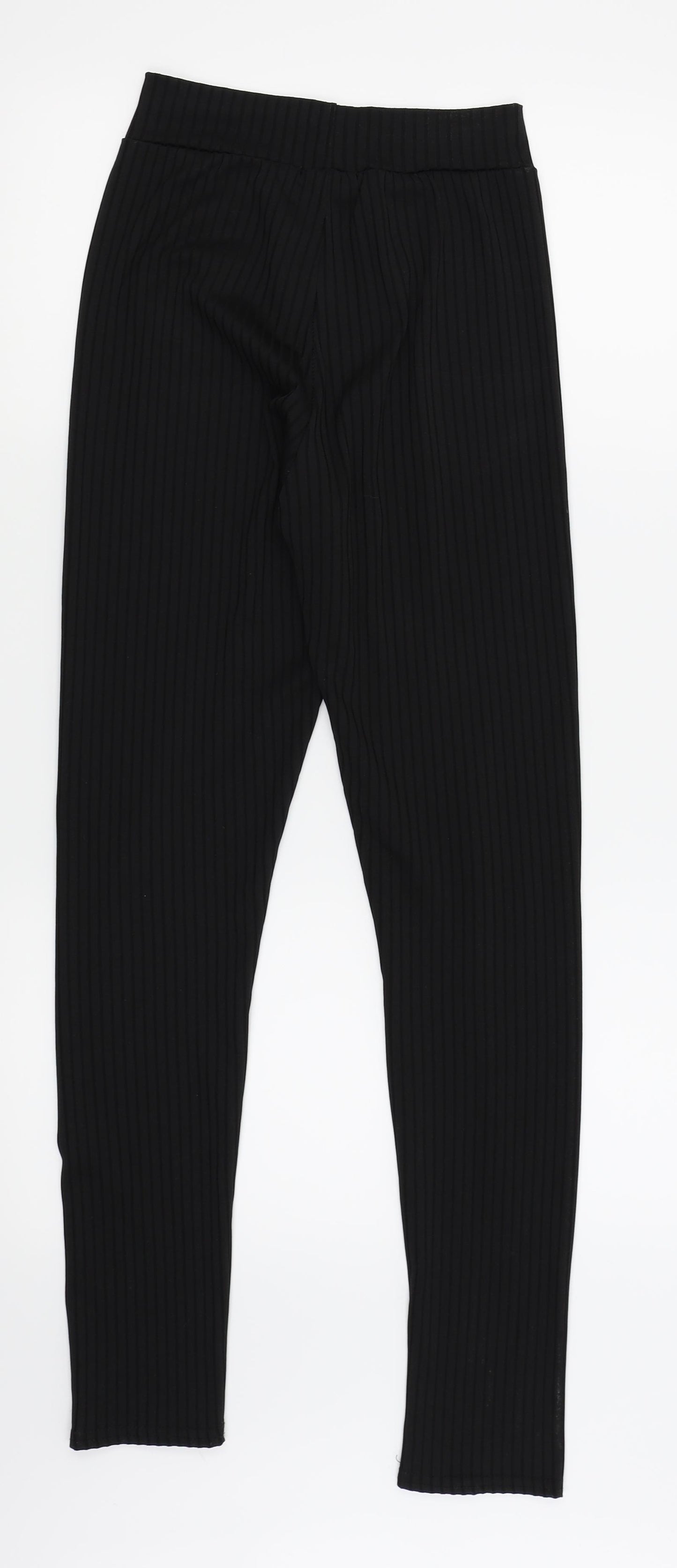 PLT Womens Black Striped  Capri Leggings Size 10 L27 in