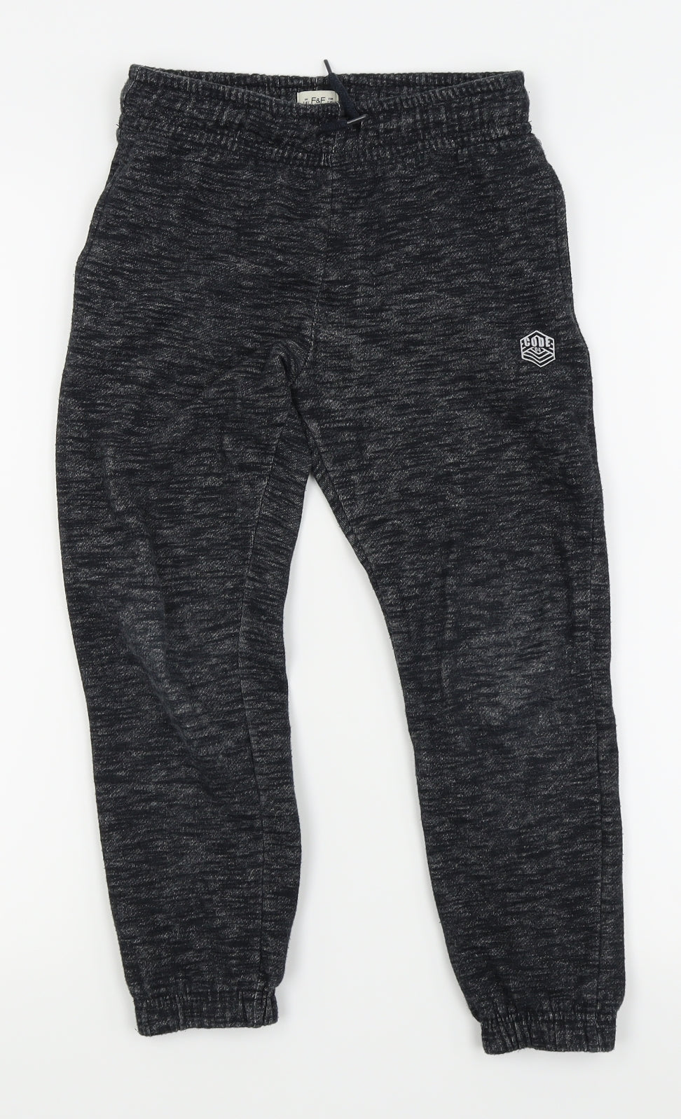 F&F Boys Black   Jogger Trousers Size 7-8 Years