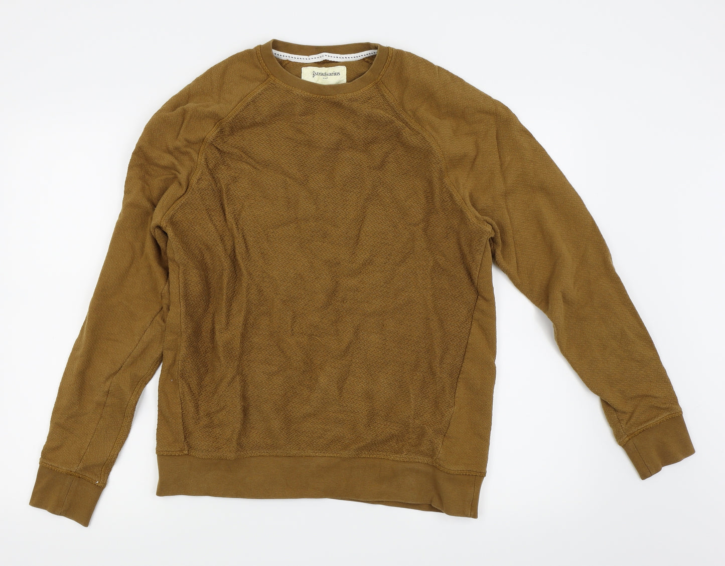 stradivarious Mens Brown   Henley Hoodie Size M