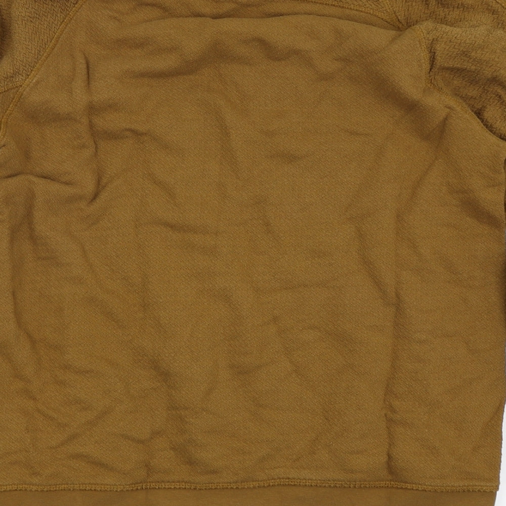 stradivarious Mens Brown   Henley Hoodie Size M