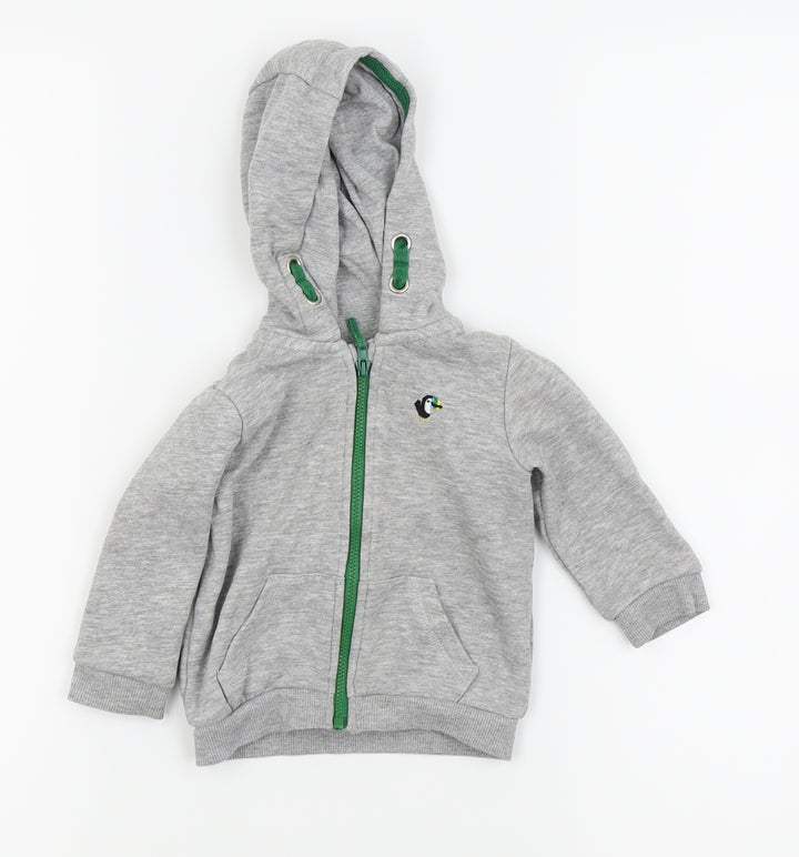 fred and flo  Grey   Full Zip Jumper Size 0-3 Months