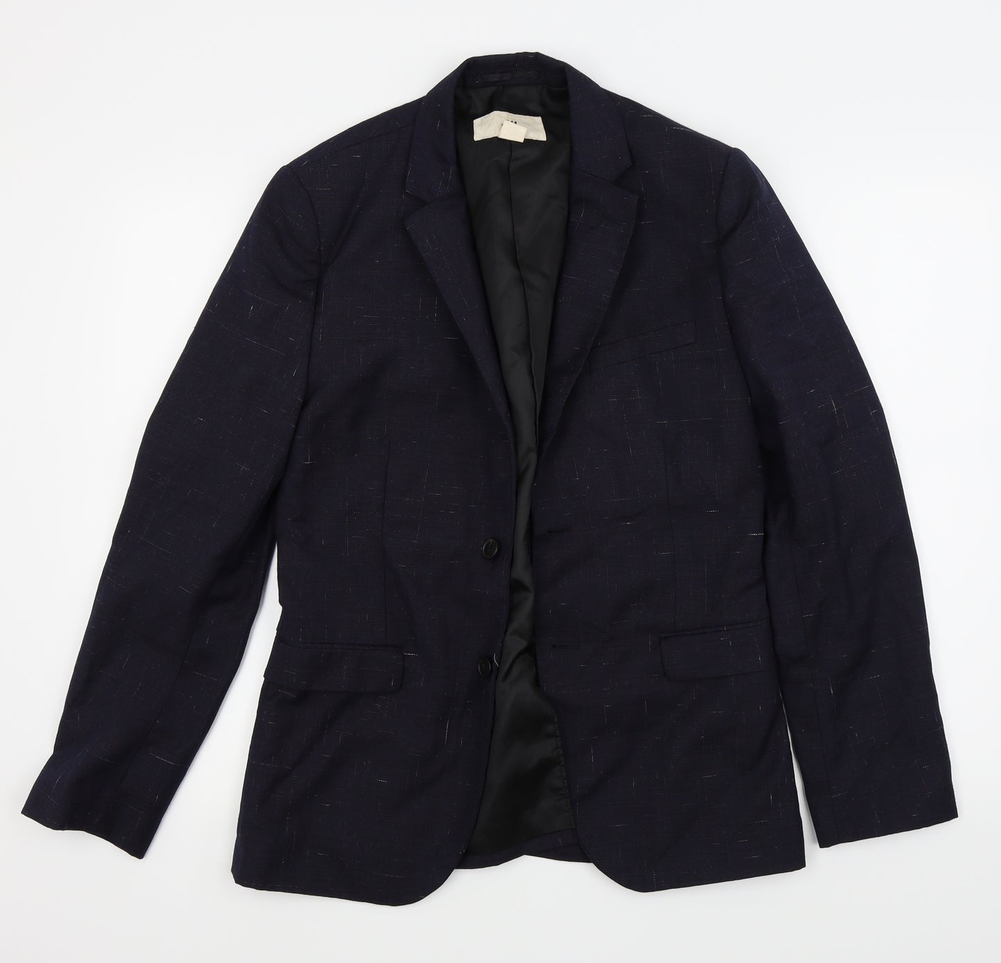 H&M Mens Blue   Jacket Suit Jacket Size 38