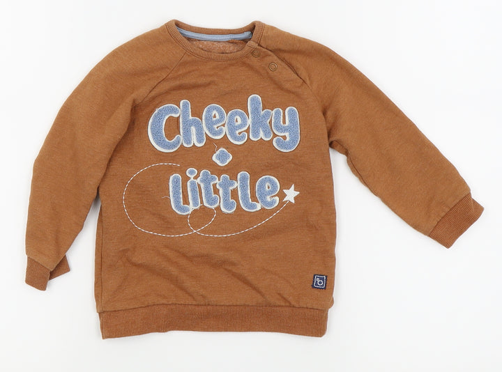 Asda George Boys Brown   Pullover Jumper Size 12-18 Months