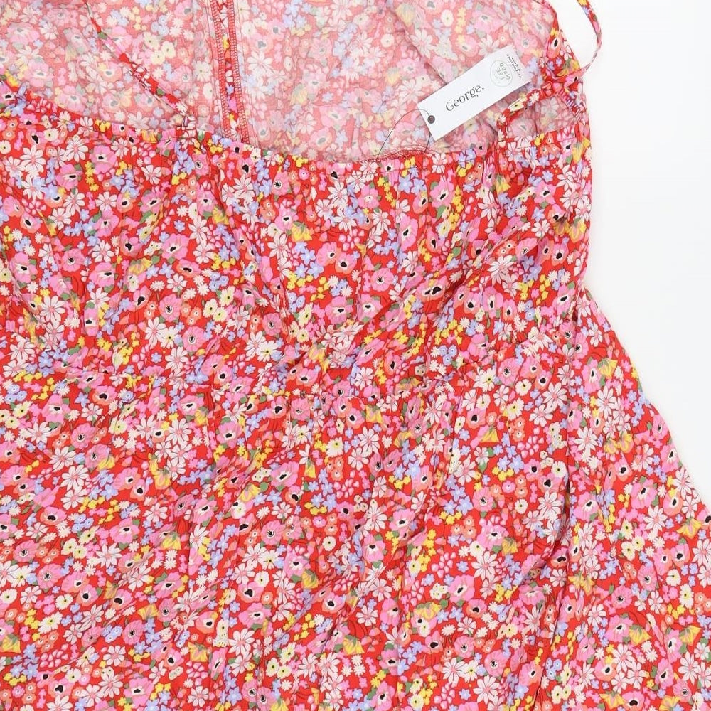 Asda George Womens Pink Fair Isle  Fit & Flare  Size 20