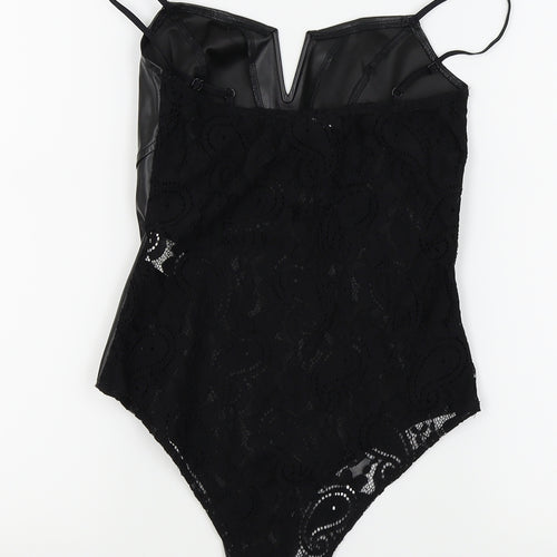 New Look Womens Black   Bodysuit One-Piece Size 8