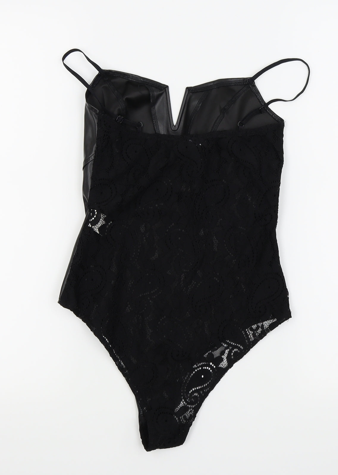 New Look Womens Black   Bodysuit One-Piece Size 8