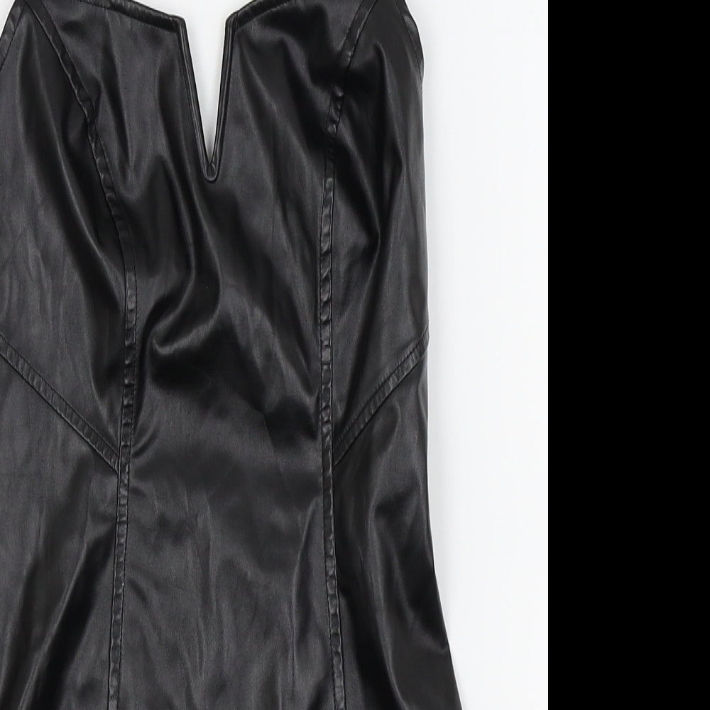 New Look Womens Black   Bodysuit One-Piece Size 8