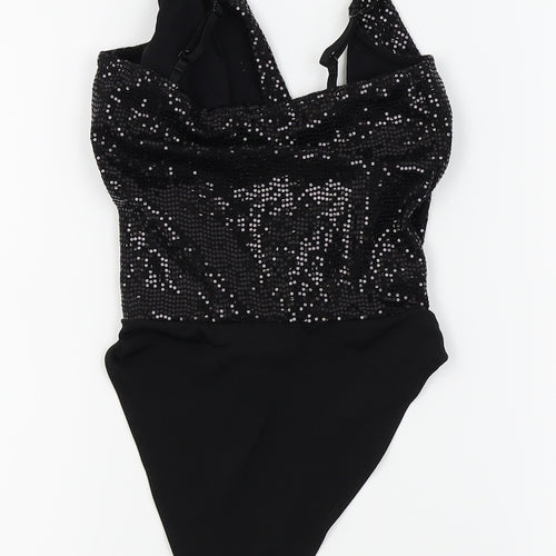 New Look Womens Black   Bodysuit One-Piece Size 6