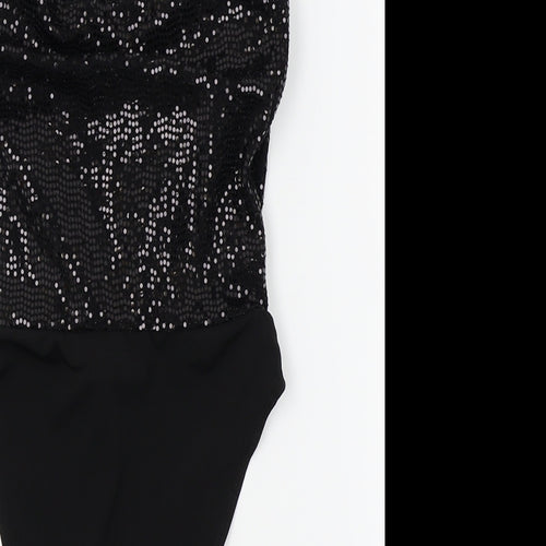 New Look Womens Black   Bodysuit One-Piece Size 6