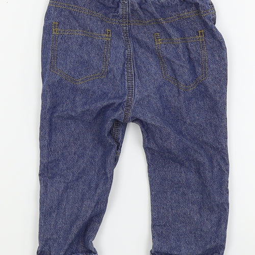 Asda George Boys Blue   Jogger Trousers Size 9-12 Months