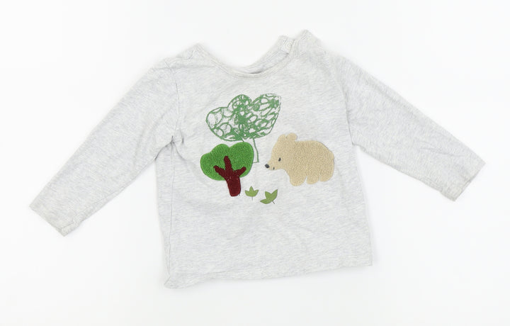 NEXT Boys Grey   Basic T-Shirt Size 12-18 Months