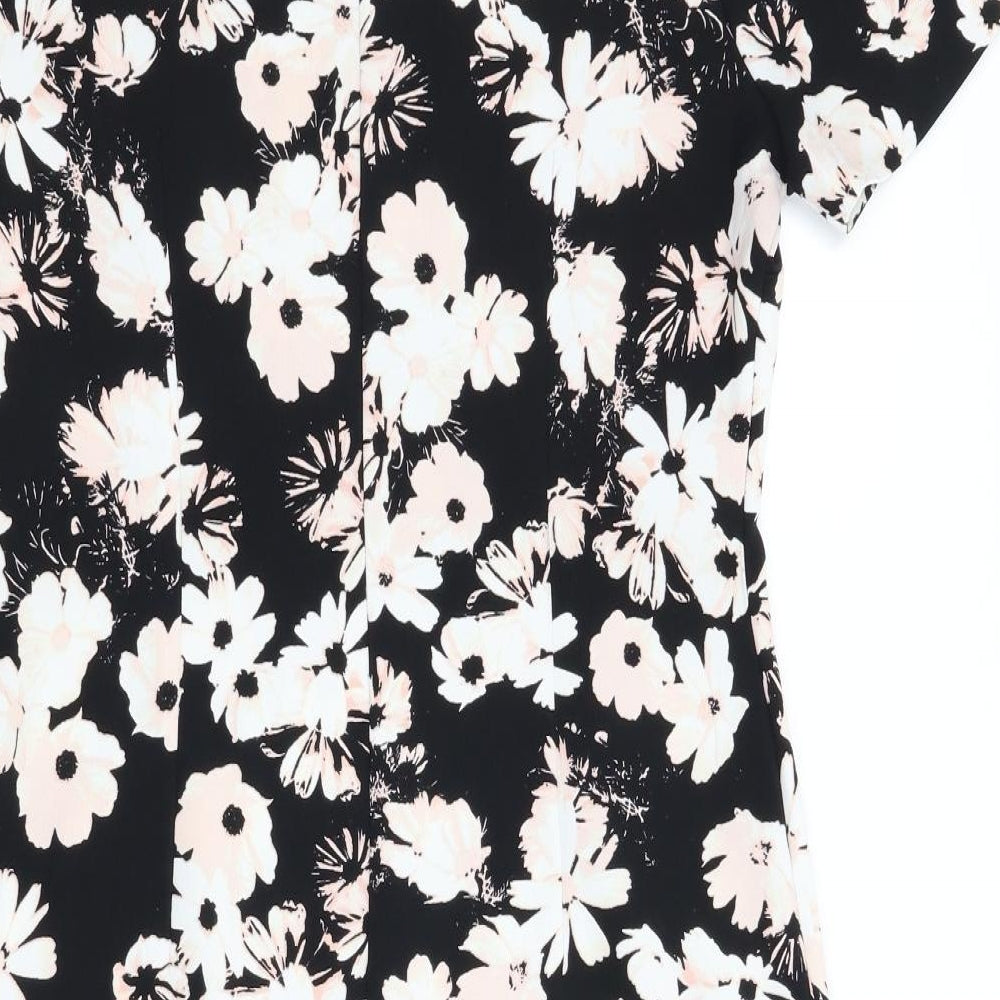 F&F Womens Black Floral  Pencil Dress  Size 10