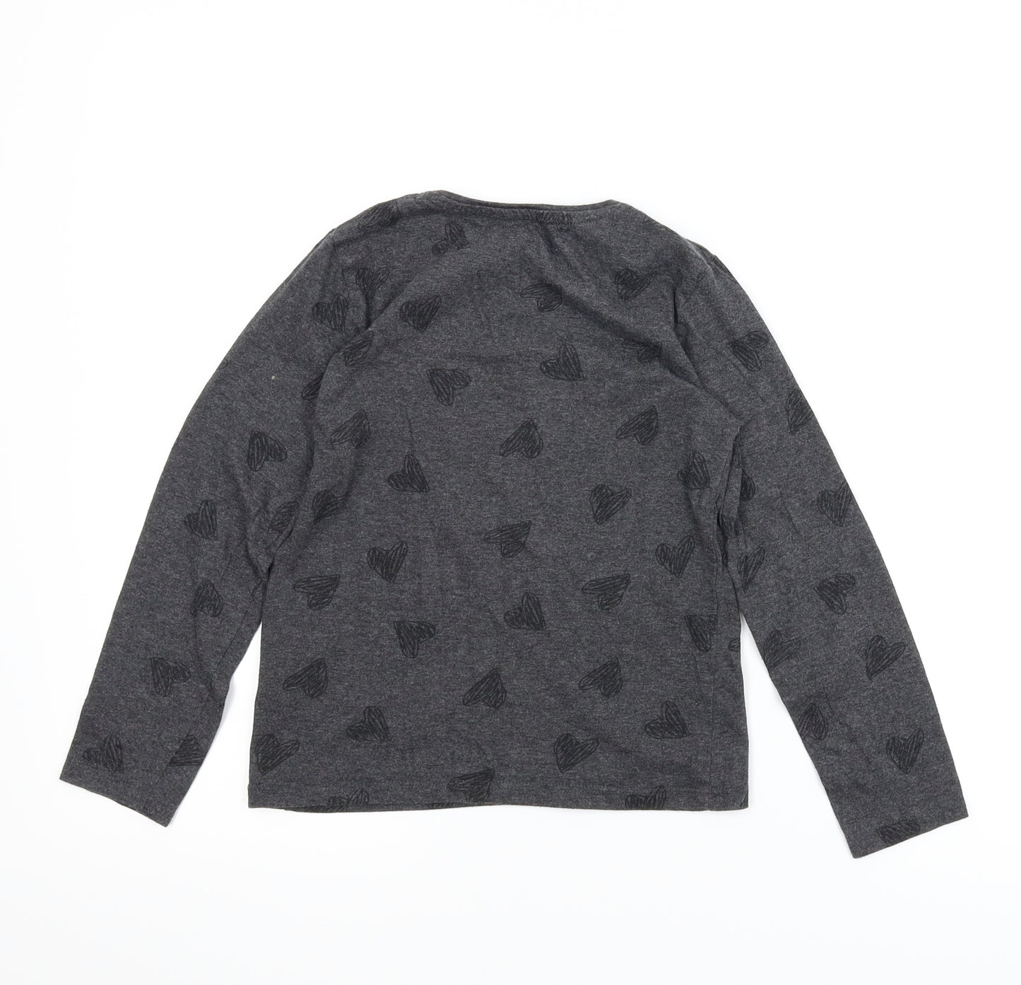 Primark Girls Grey   Basic T-Shirt Size 7-8 Years
