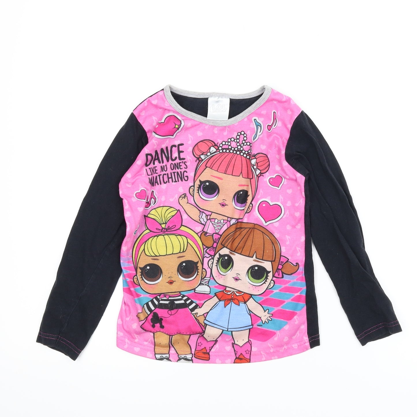 LOL Surpise Girls Pink   Basic T-Shirt Size 5-6 Years
