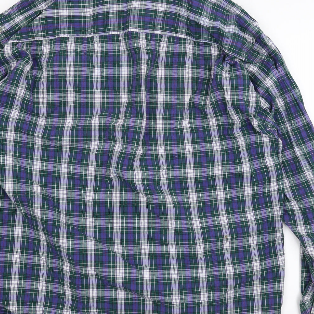 Boston crew Mens Green Plaid   T-Shirt Size L