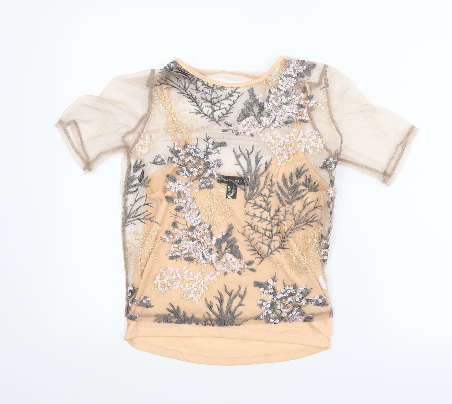 New Look Womens Pink Floral  Camisole Blouse Size 10