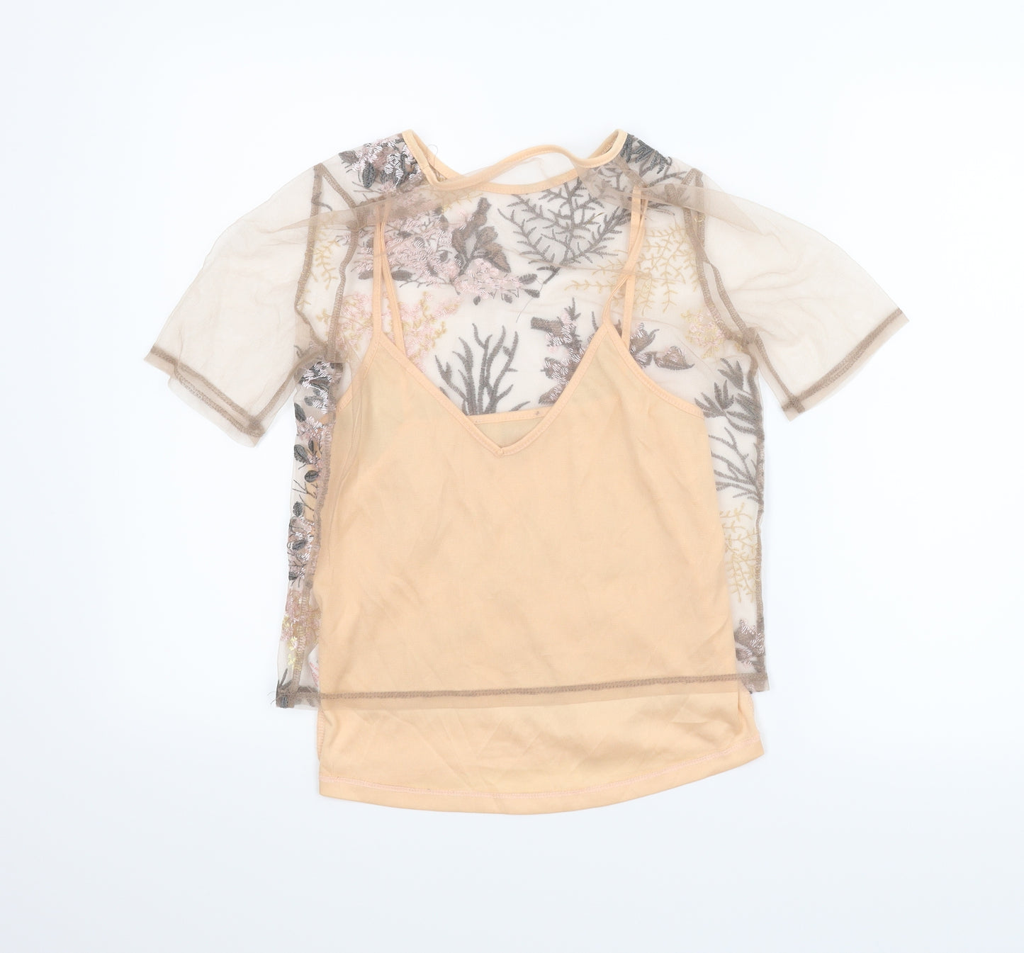 New Look Womens Pink Floral  Camisole Blouse Size 10