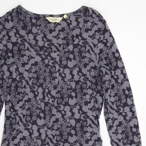 Seasalt Womens Blue Floral  A-Line  Size 8