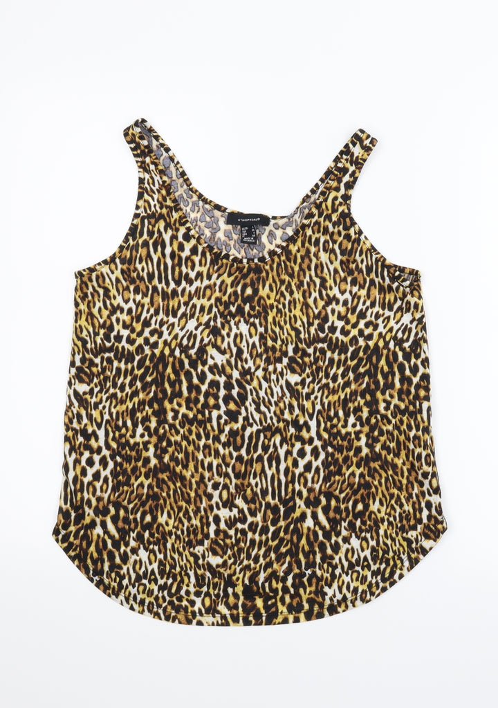 Atmosphere Womens Multicoloured Animal Print  Basic Tank Size 8