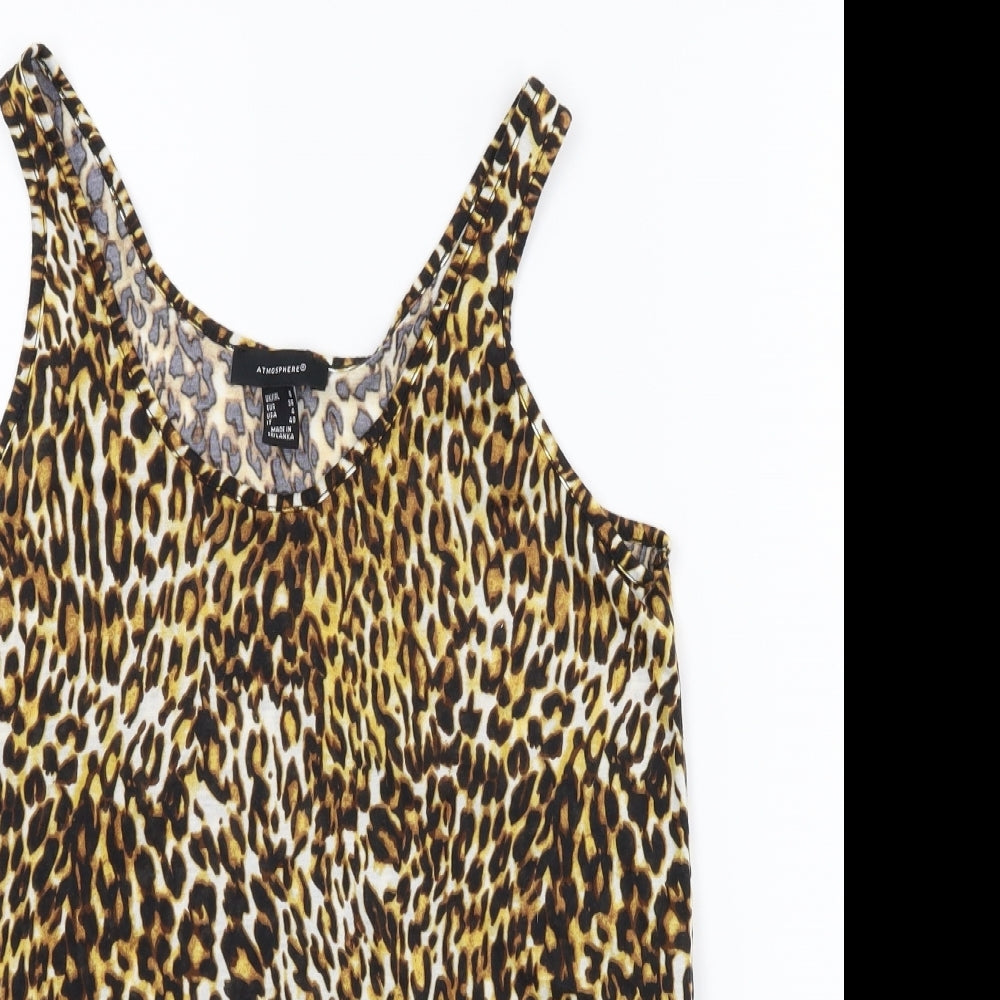Atmosphere Womens Multicoloured Animal Print  Basic Tank Size 8