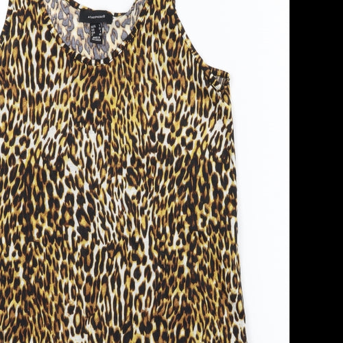 Atmosphere Womens Multicoloured Animal Print  Basic Tank Size 8